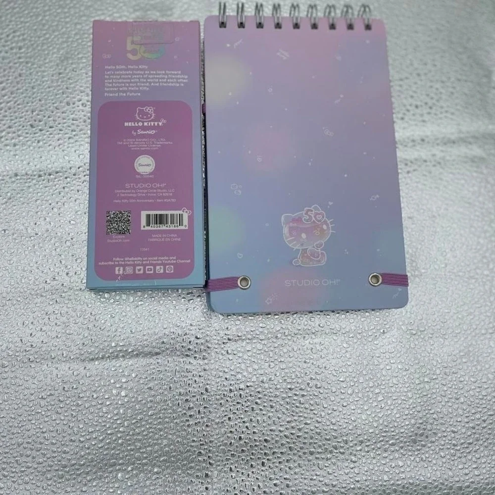 Hello Kitty 50th Anniversary Notebook and‎ Gel Pen Set Sanrio Kawaii Stationery